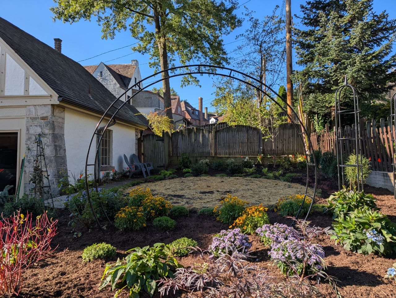 Point Breeze garden — completed planting