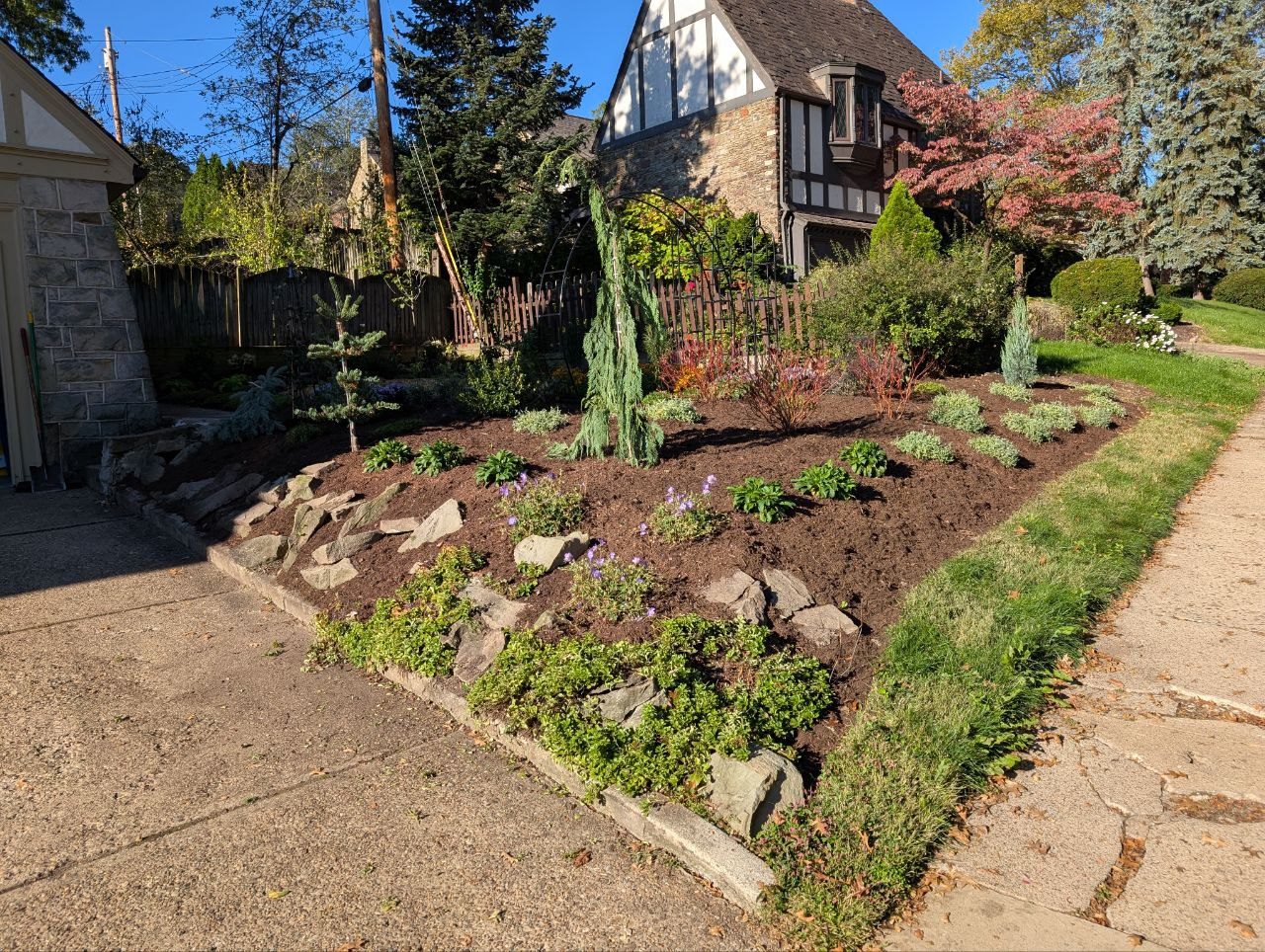 Point Breeze garden — completed planting