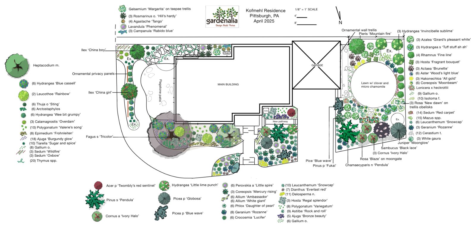 Point Breeze garden — landscaping plan