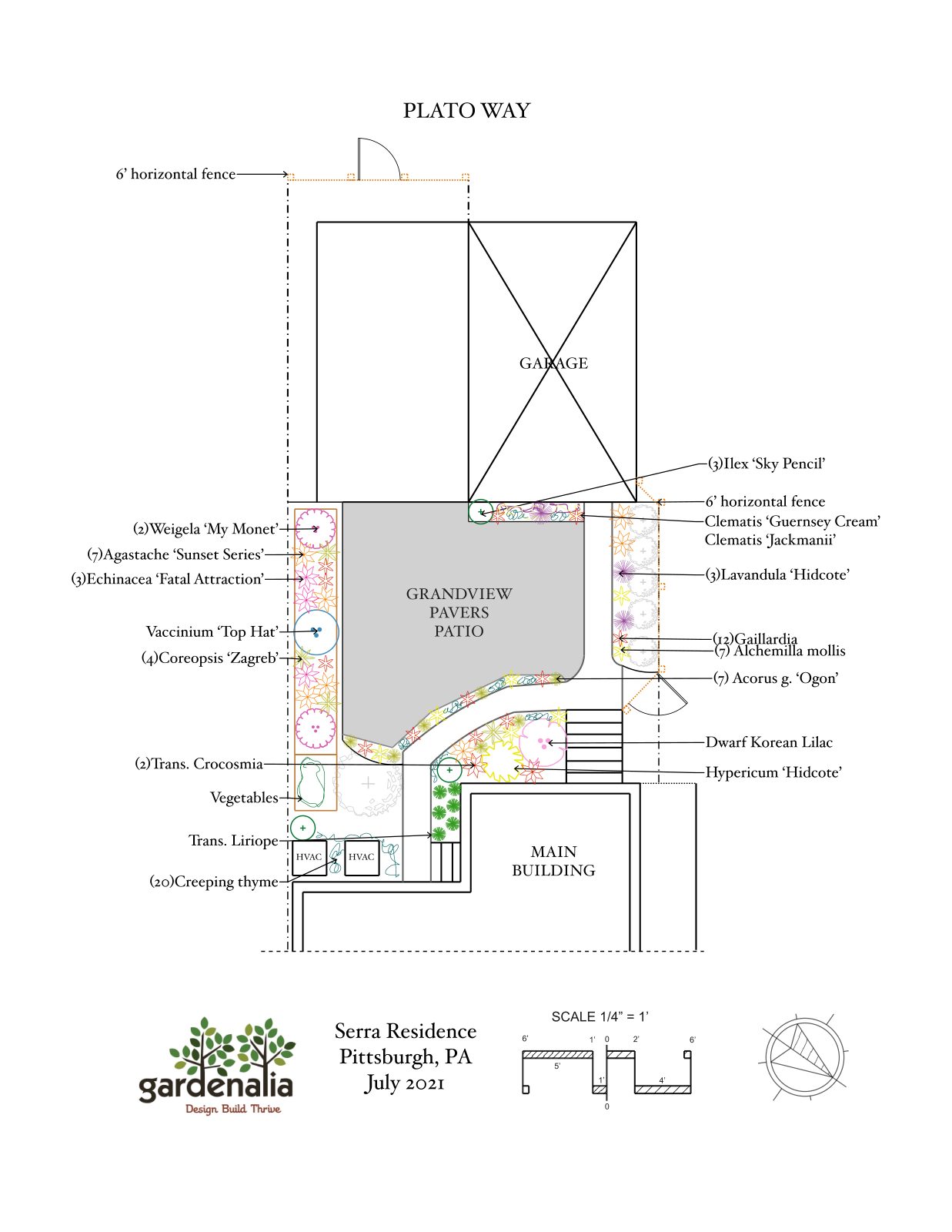 Regent Square garden — planting plan